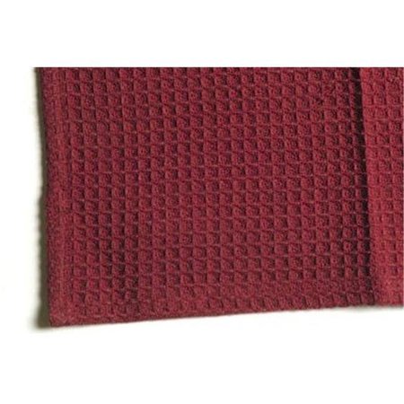 DUNROVEN HOUSE Dunroven House K330-R Solid Waffle Weave Tea Towel in Red K330-R